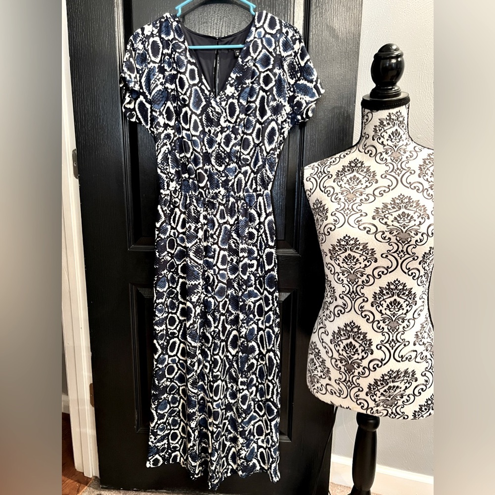 Express snake print jumpsuit size xs